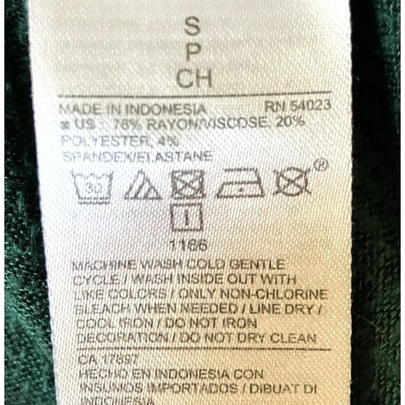 Old Navy Dress LS Knit Swing Green S Long Sleeve Midi Soft Stretch Fairy Flowy - Picture 5 of 13